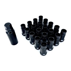black electropaint e coating wheel lug nuts made from 10b21 steel 14mm x 1 point 5