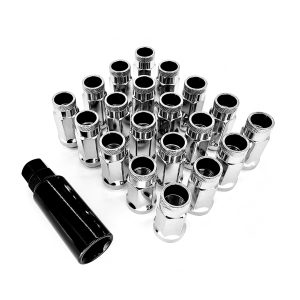 chrome plated wheel lug nuts made from 10b21 steel 14mm x 1 point 5