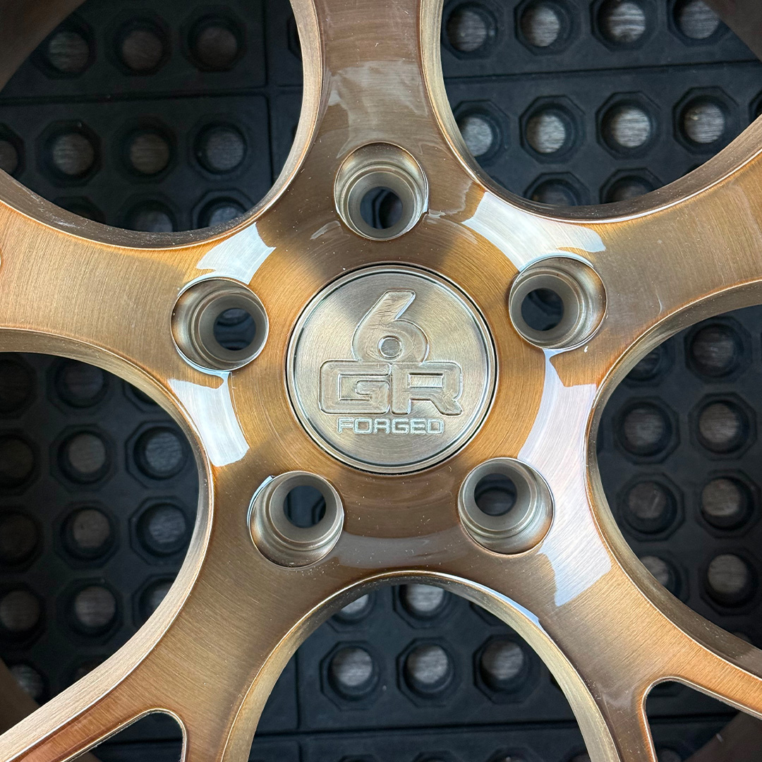 18 inch forged ten in brushed bronze for ford mustang, infiniti g35 and g37, nissan 350z and hyundai genesis coupe