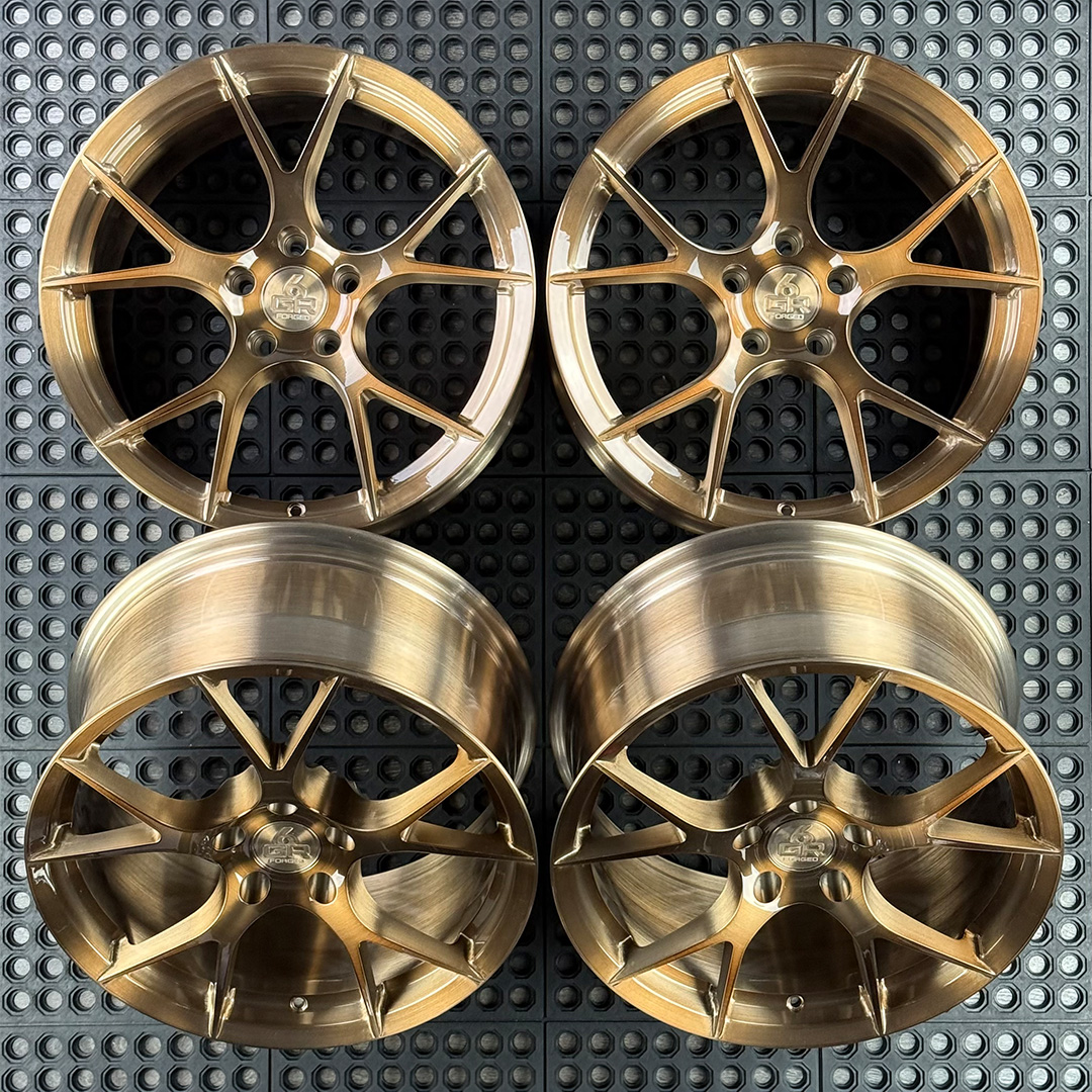 18 inch forged ten in brushed bronze for ford mustang, infiniti g35 and g37, nissan 350z and hyundai genesis coupe