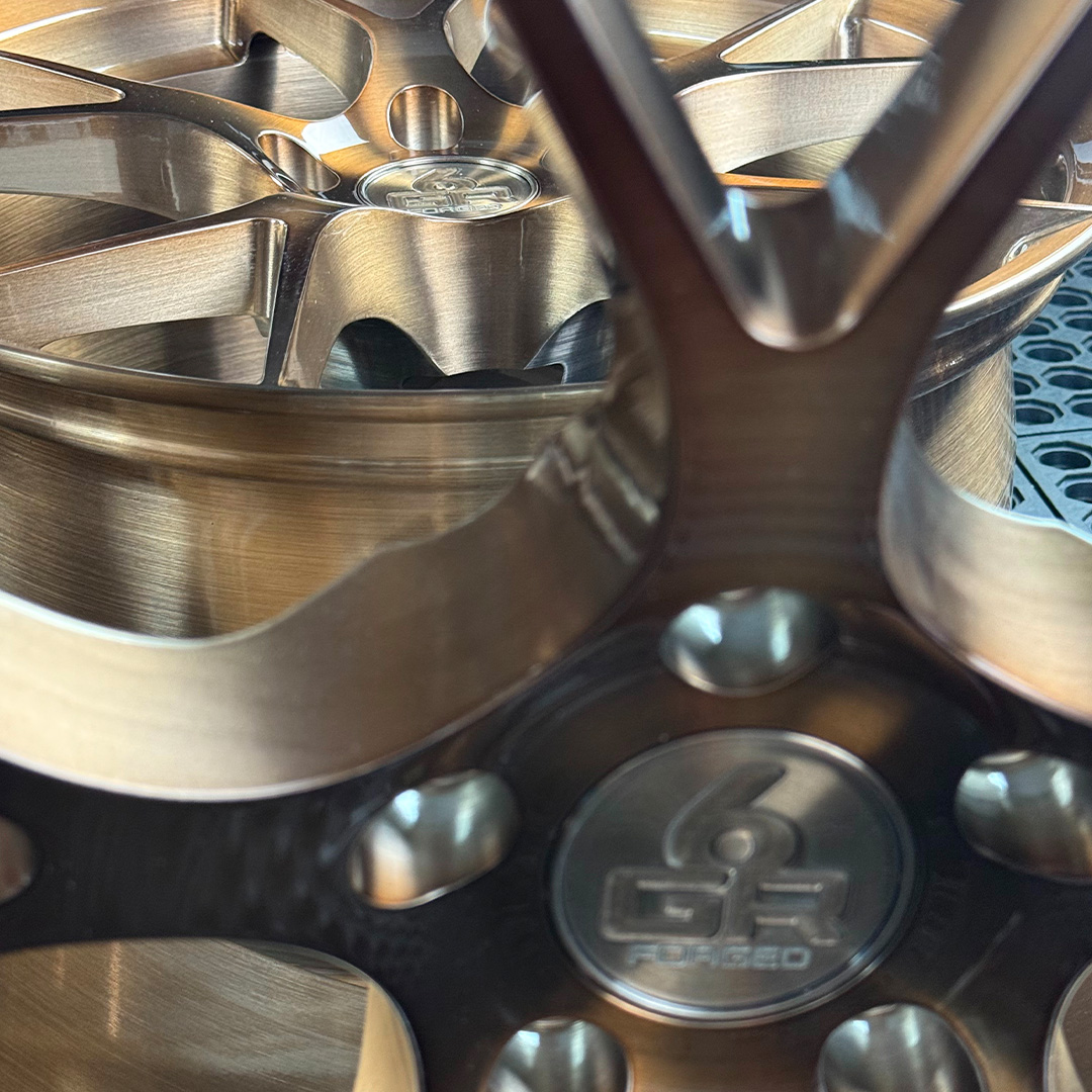 18 inch forged ten in brushed bronze for ford mustang, infiniti g35 and g37, nissan 350z and hyundai genesis coupe