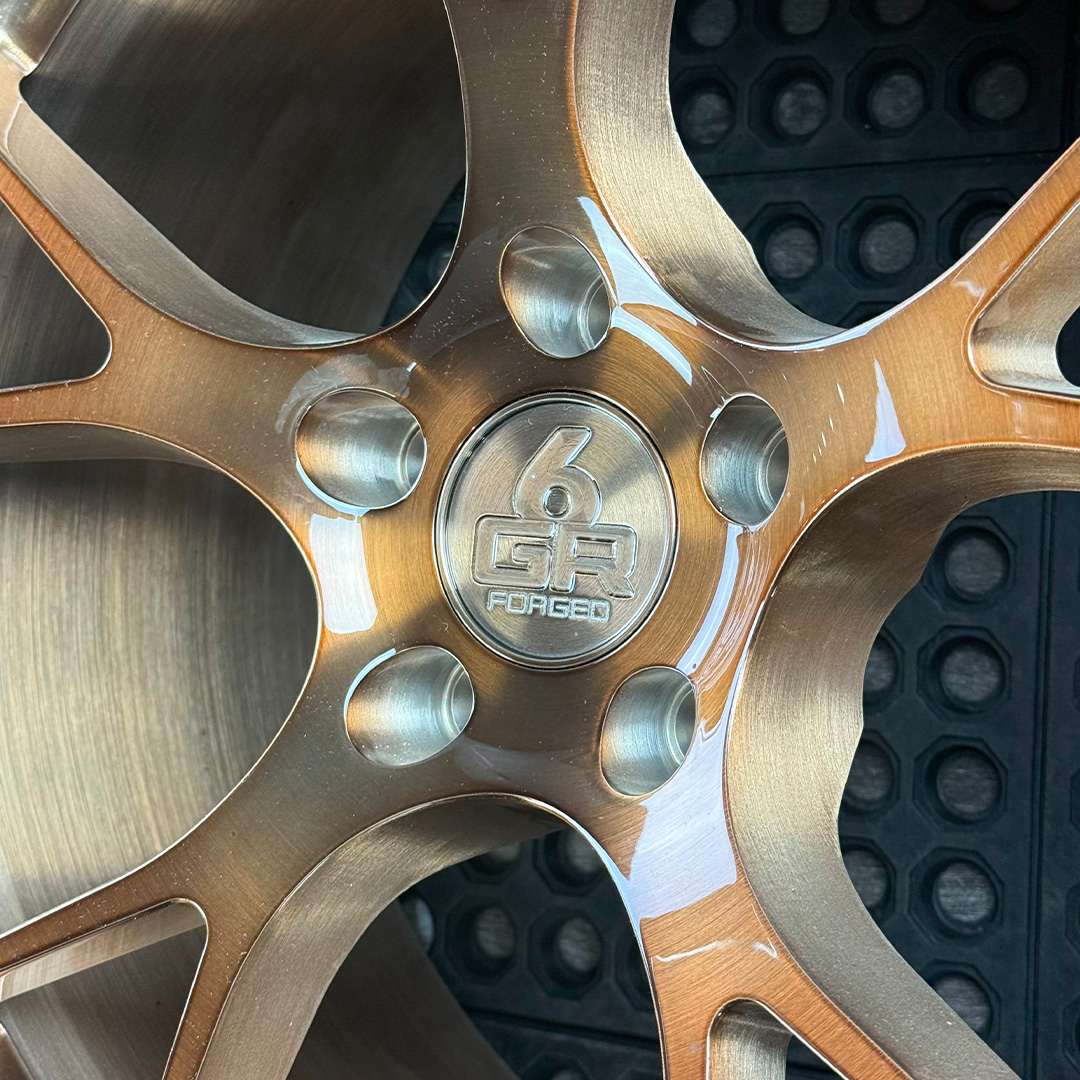 18 inch forged ten in brushed bronze for ford mustang, infiniti g35 and g37, nissan 350z and hyundai genesis coupe