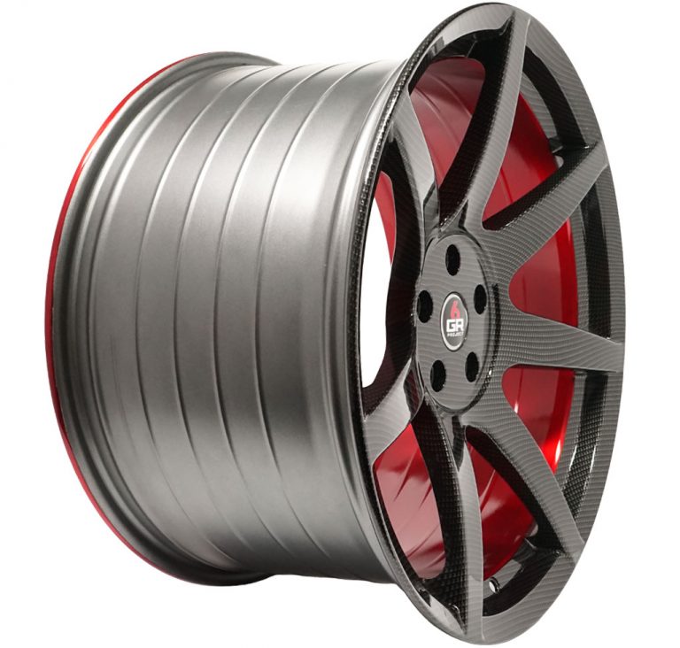 CARBON FIBER HYDRO DIP / BRUSHED RED BARREL CUSTOM FINISH PROJECT 6GR Project 6GR