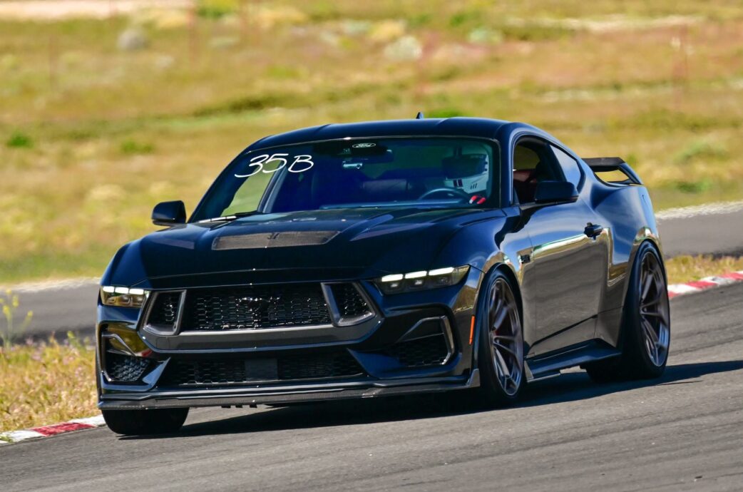 Ford Mustang S650 laying it down on the track with NYOP aero and Project 6GR 10D wheels