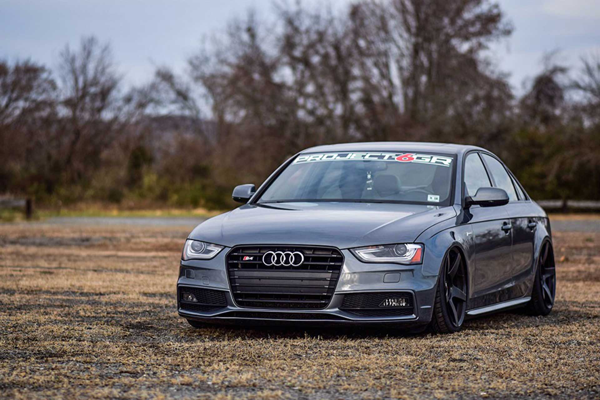 gray audi s4 b8 with satin black project 6gr five wheels