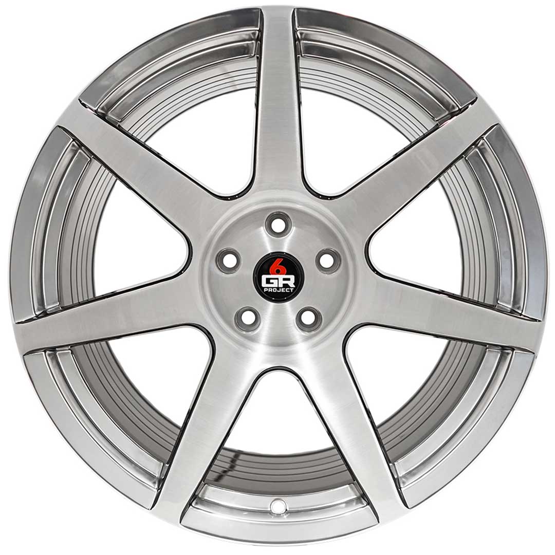 project 6gr custom finish brushed aluminum with polished lip