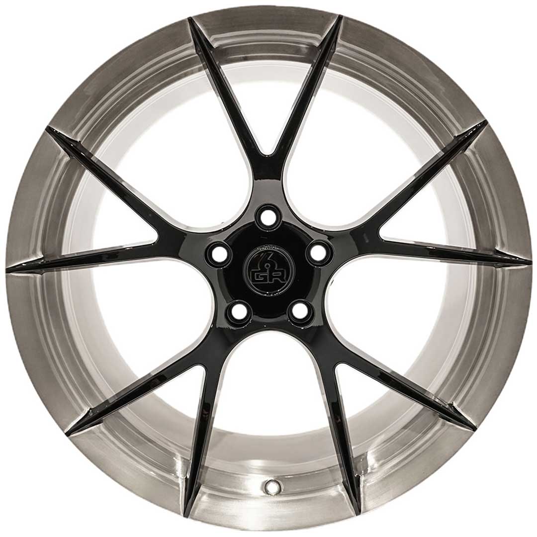 project 6gr custom finish brushed titanium and gloss black