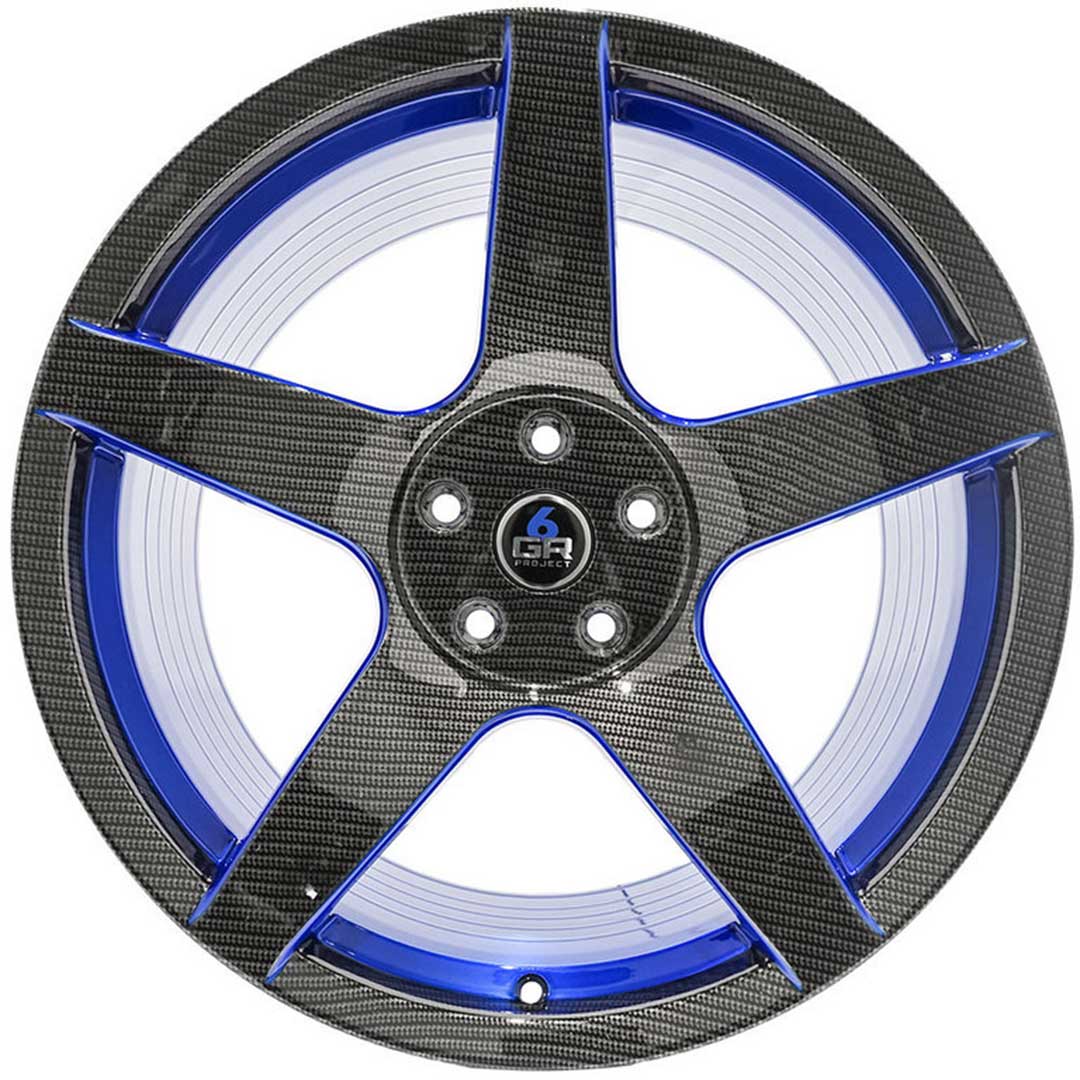 project 6gr custom finish carbon fiber hydro dip with blue barrel