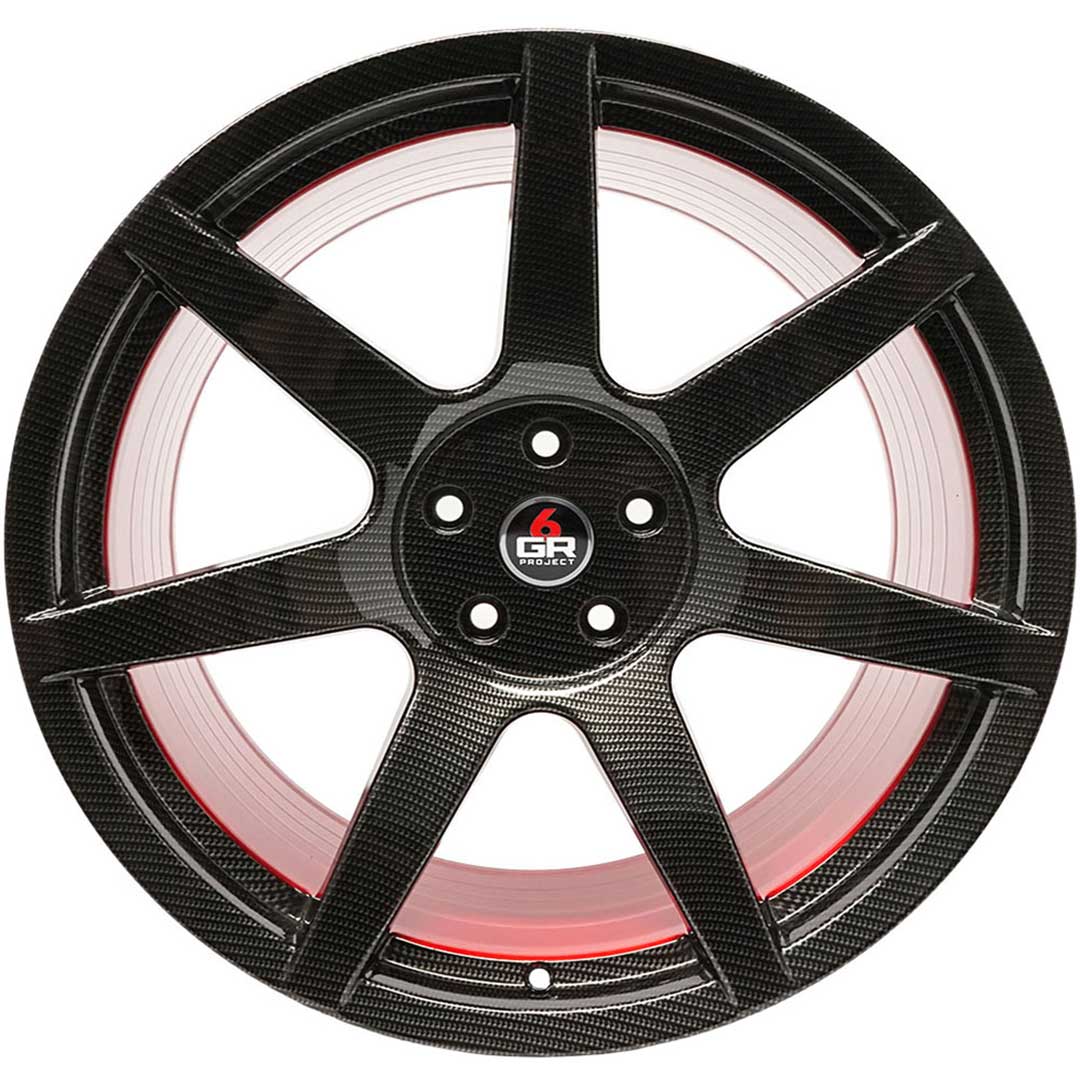 project 6gr custom finish carbon fiber hydro dip with brushed red barrel