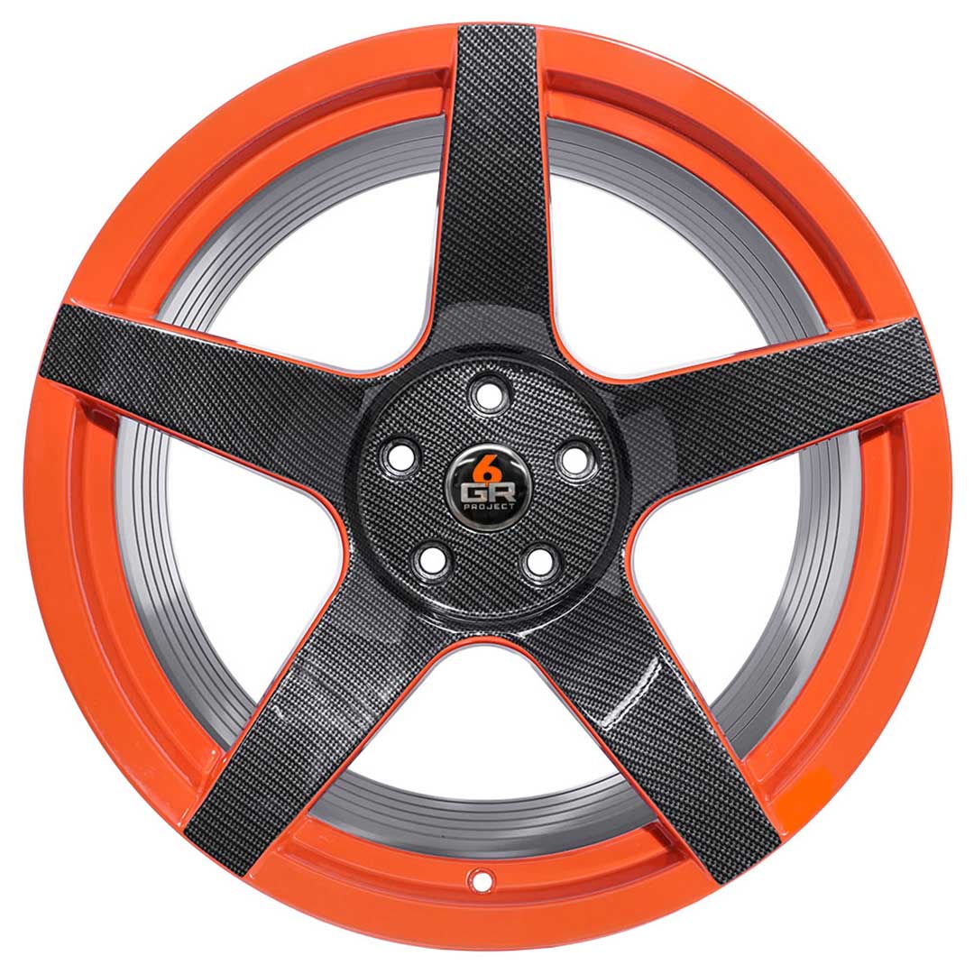 project 6gr custom finish carbon fiber hydro dip and orange