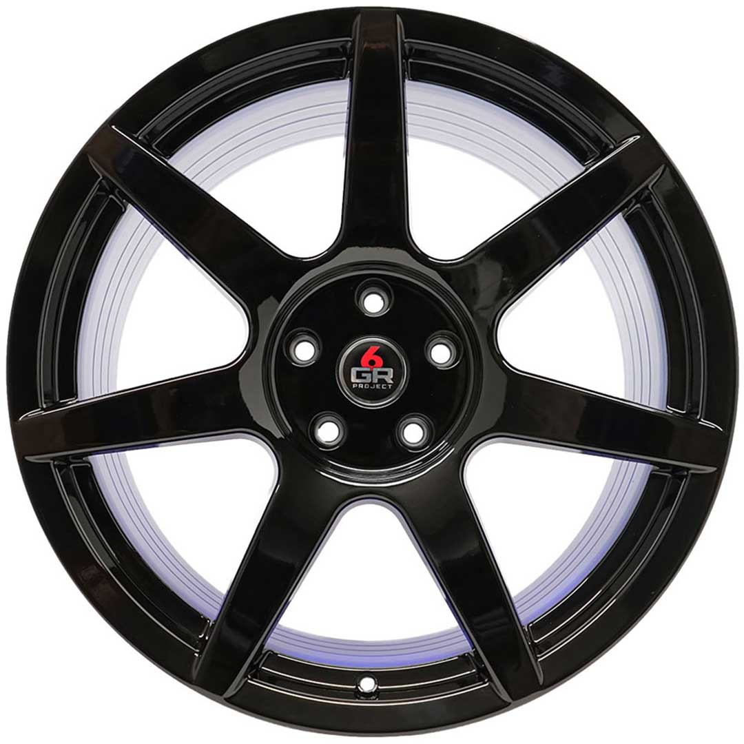 project 6gr custom finish gloss black with brushed blue barrel