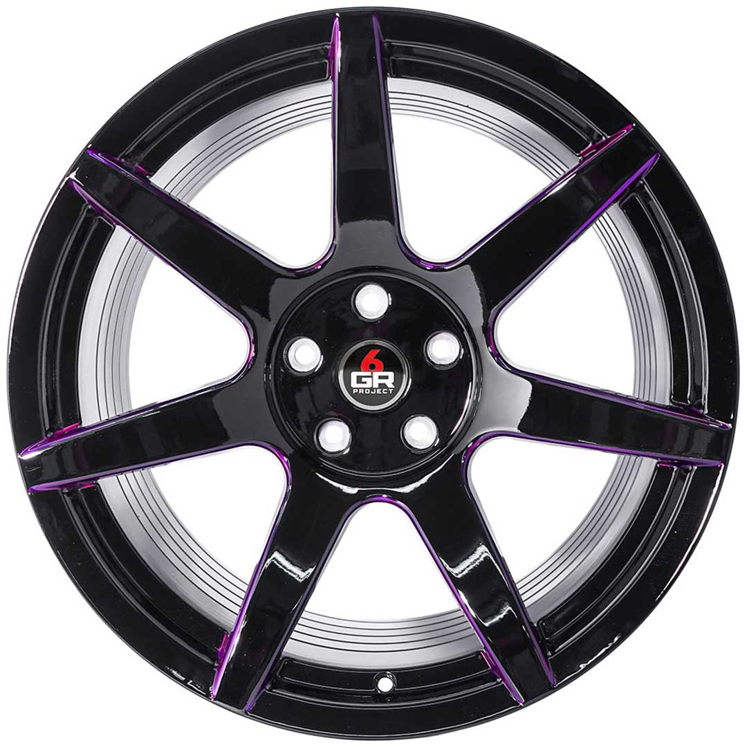project 6gr custom finish gloss black with purple windows