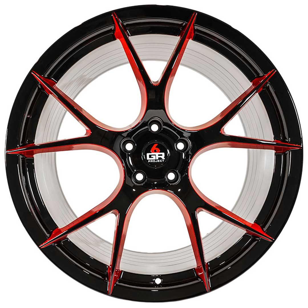 project 6gr custom finish gloss black with red windows and stainless steel barrel