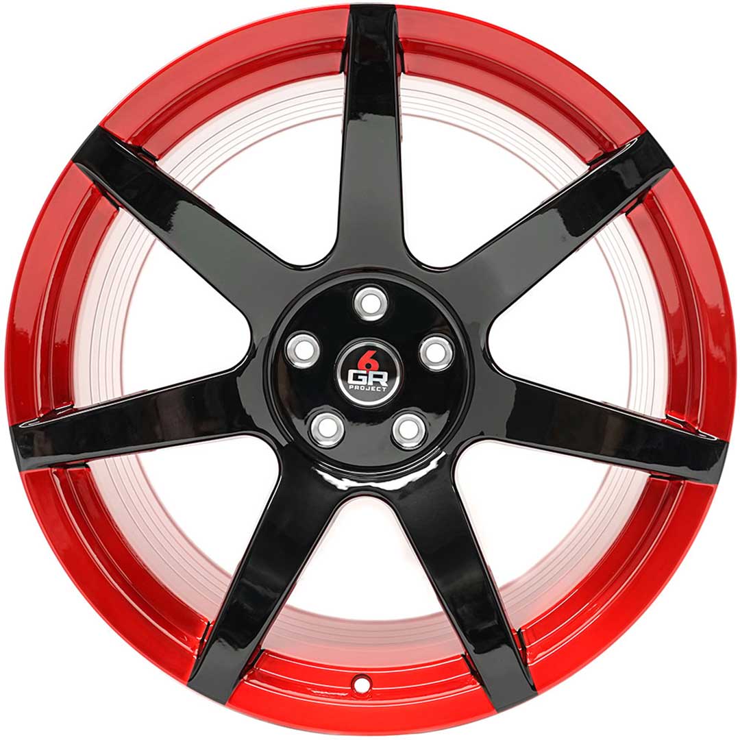 project 6gr custom finish gloss black and red