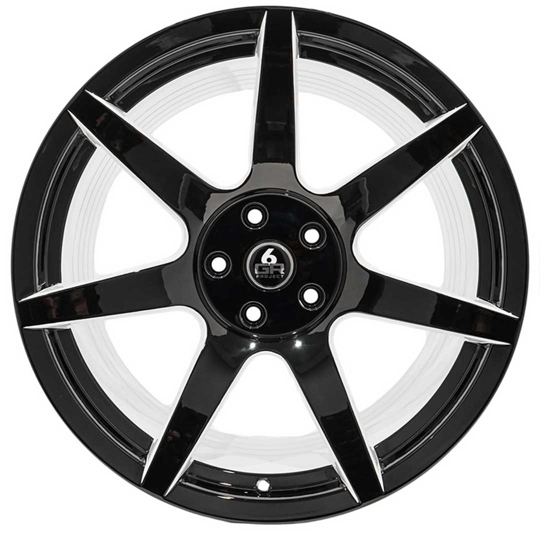 project 6gr custom finish gloss black with white windows