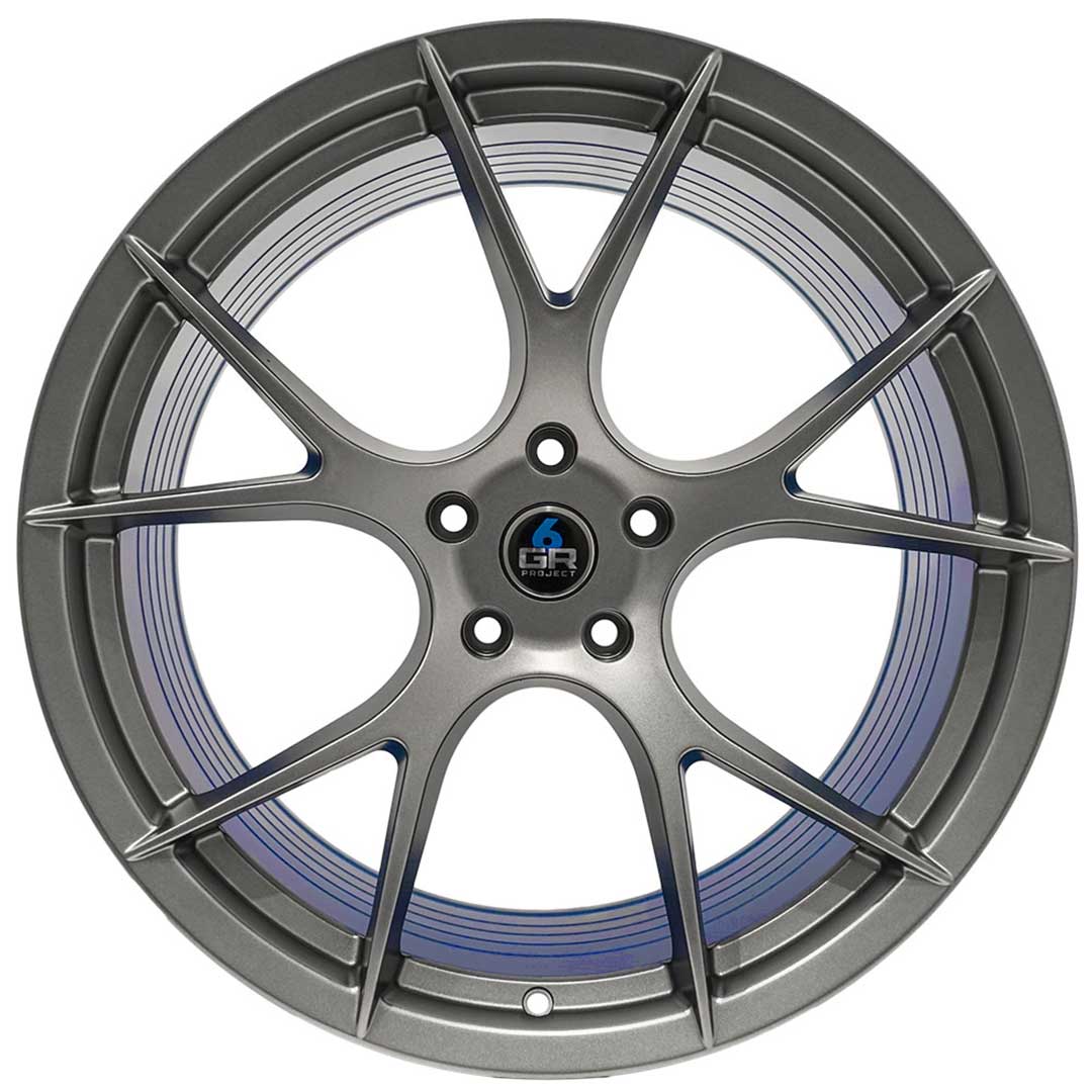 project 6gr custom finish satin graphite with blue barrel