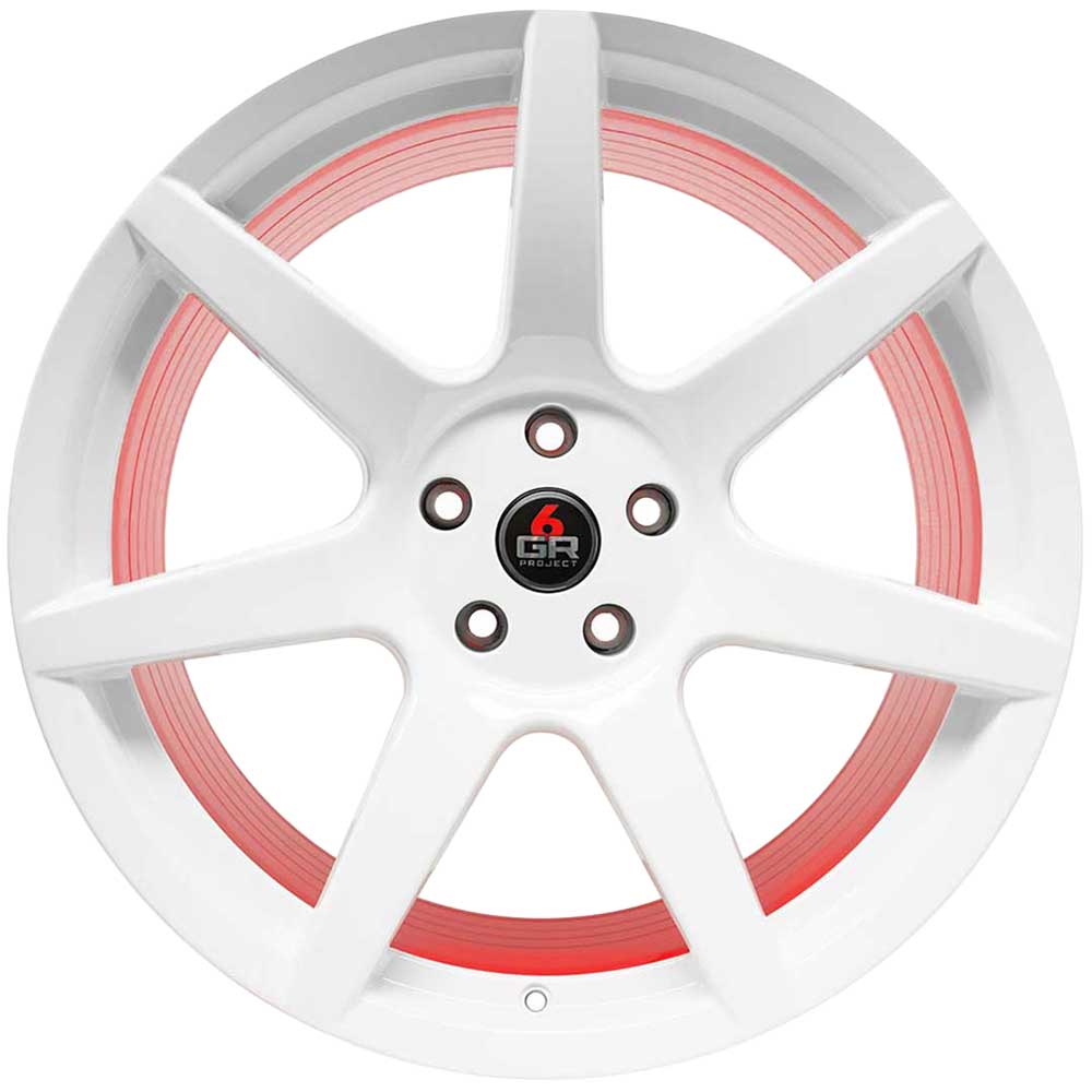 project 6gr custom finish white with candy red barrel candy cane