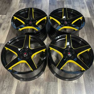 project 6 gr five spun forged gloss black yellow inventory special