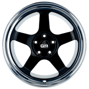 project 6gr 1pc forged drag pack drag five wheels in gloss black with polished lip