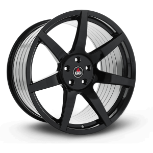 project 6gr seven spun forged wheel gloss black angle