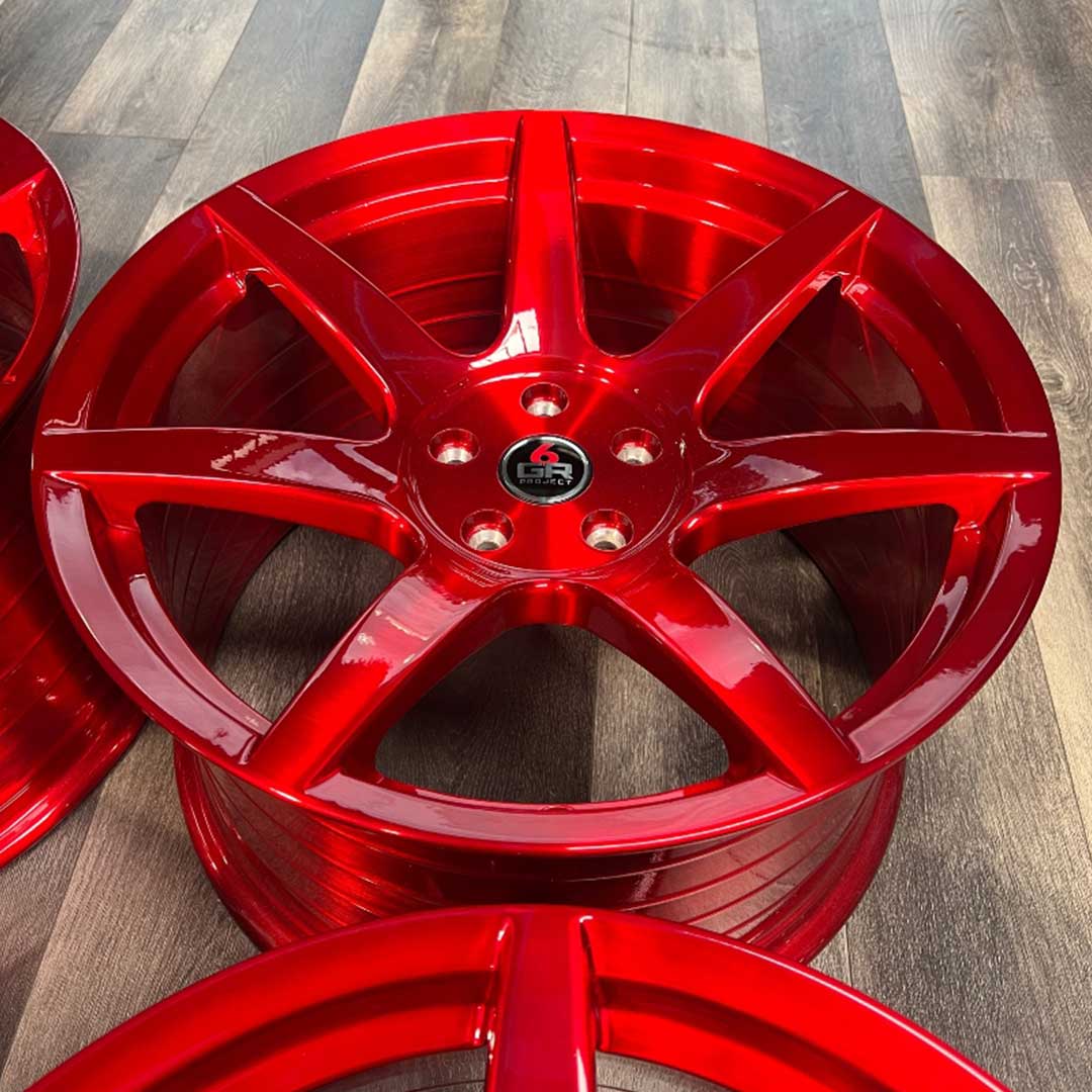 project 6gr seven spun forged brushed candy apple red inventory special