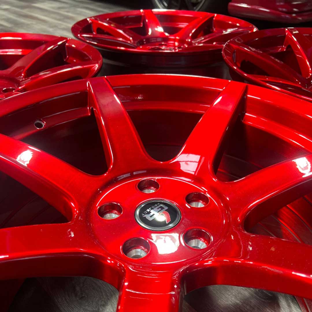 project 6gr seven spun forged brushed candy apple red inventory special
