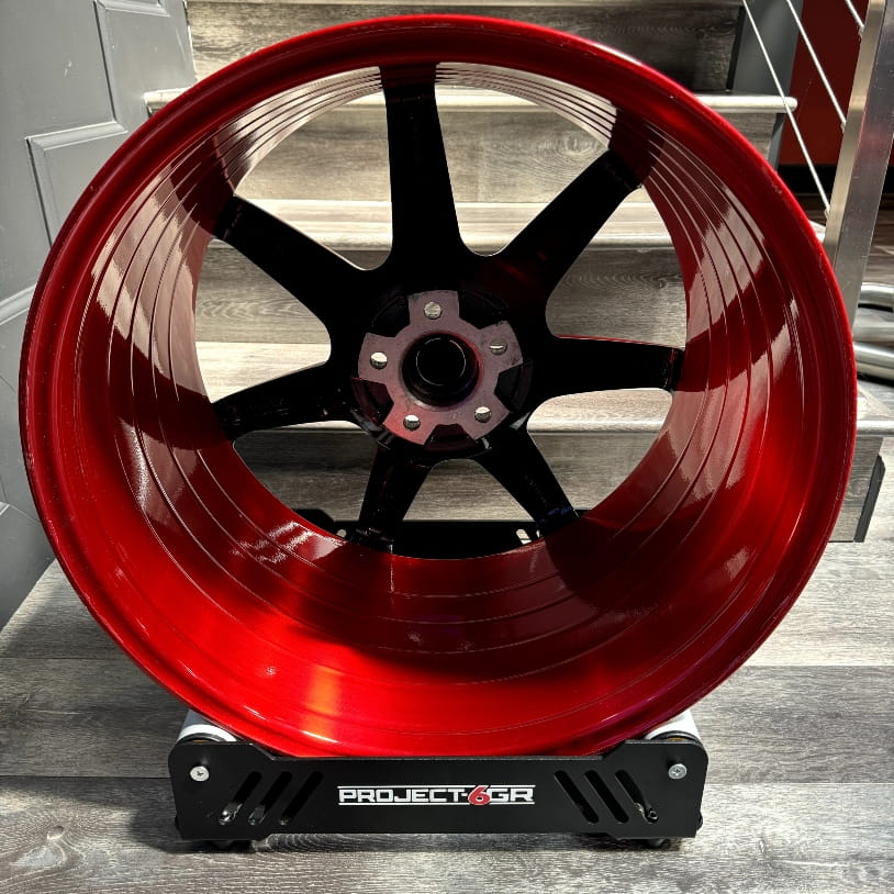 project 6gr seven spun forged carbon hydro dip red inventory special