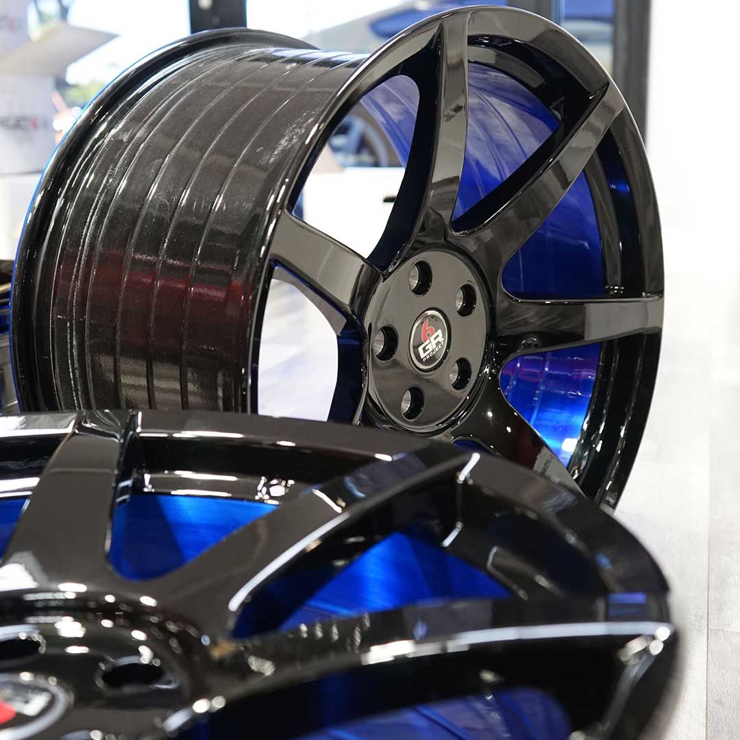 project 6gr seven spun forged gloss black blue inventory special