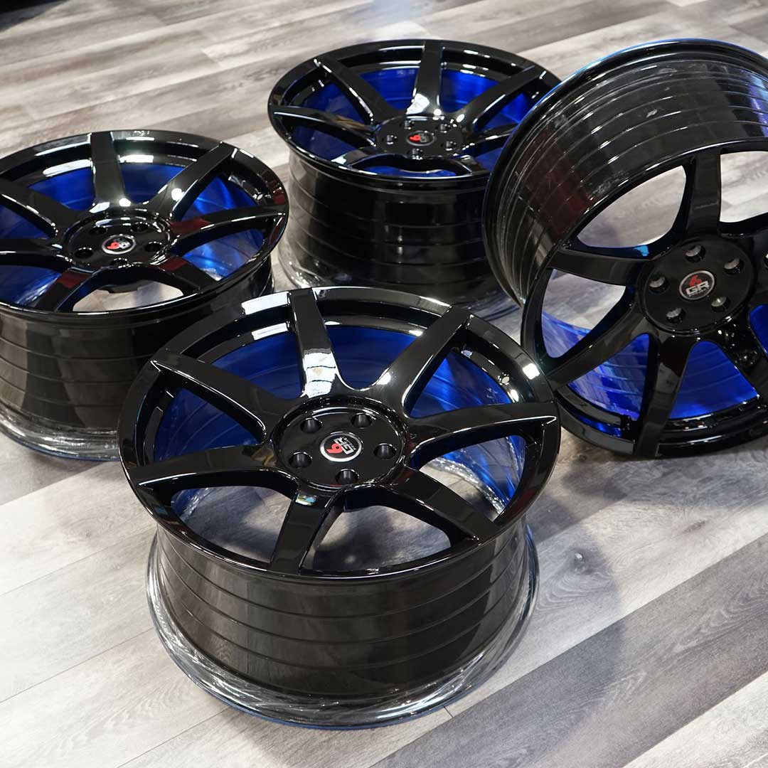 project 6gr seven spun forged gloss black blue inventory special