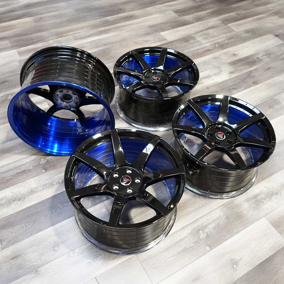 project 6gr seven spun forged gloss black blue inventory special