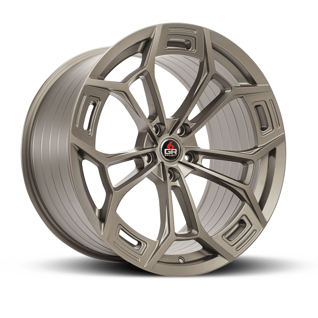 project 6gr ten d spun forged wheel satin bronze angle