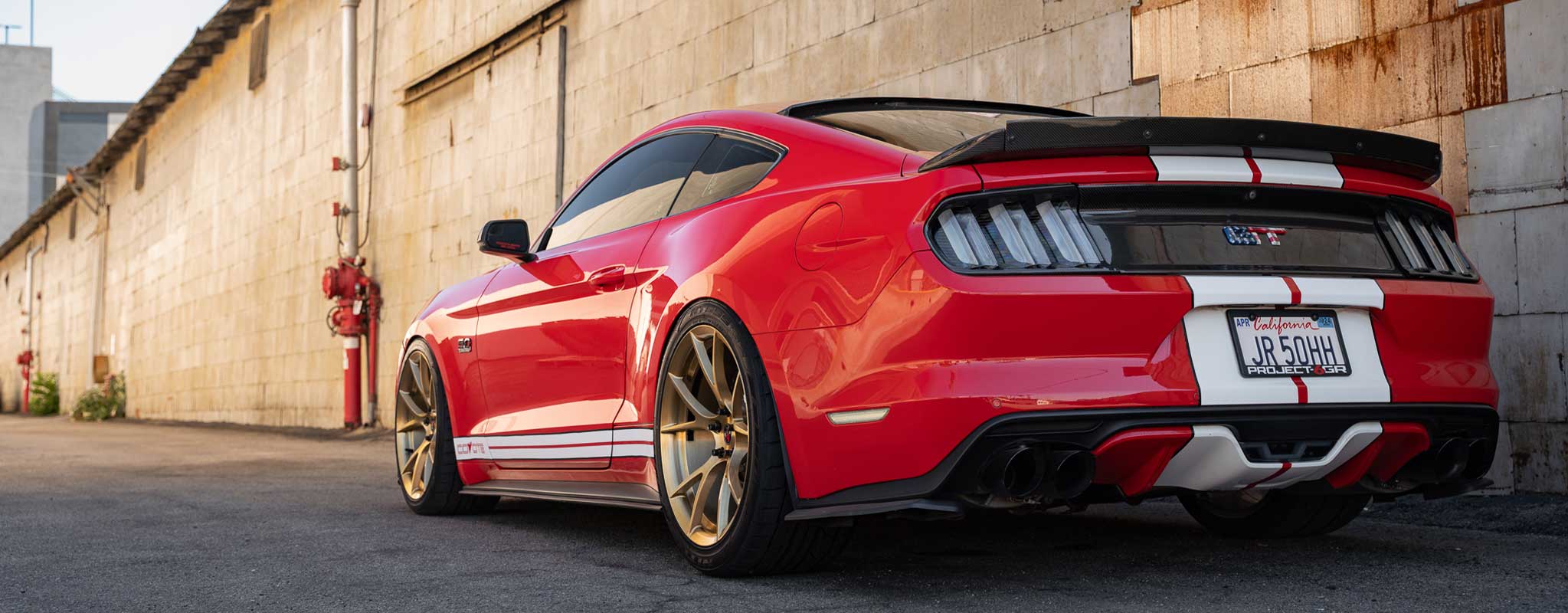 red s550 ford mustang gt with bronze project 6gr wheels