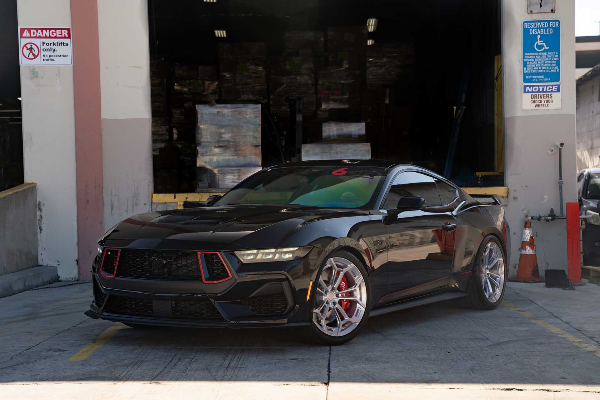 shadow black s650 ford mustang gt with project 6gr ten d wheels
