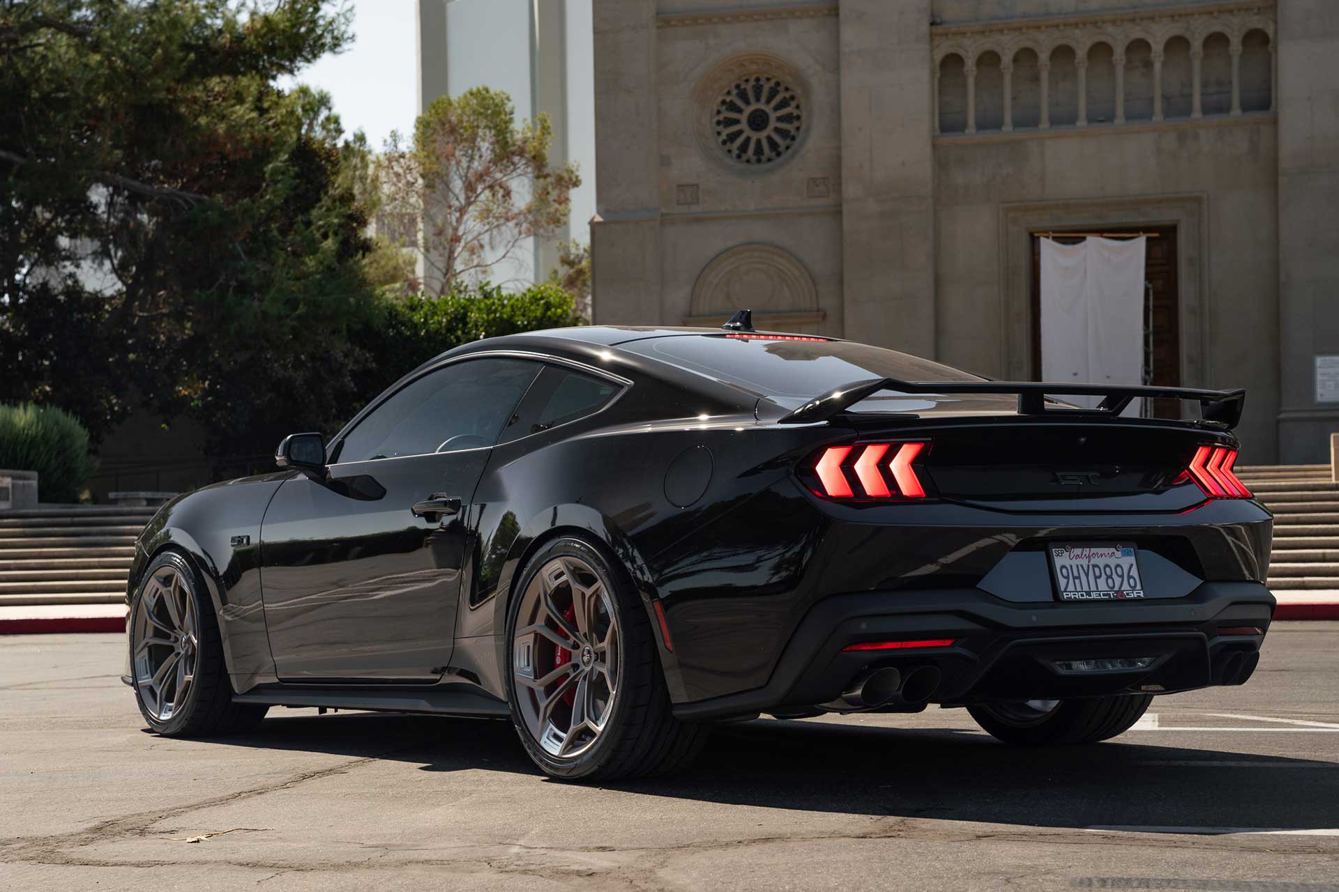 shadow black s650 ford mustang gt with project 6gr ten d wheels